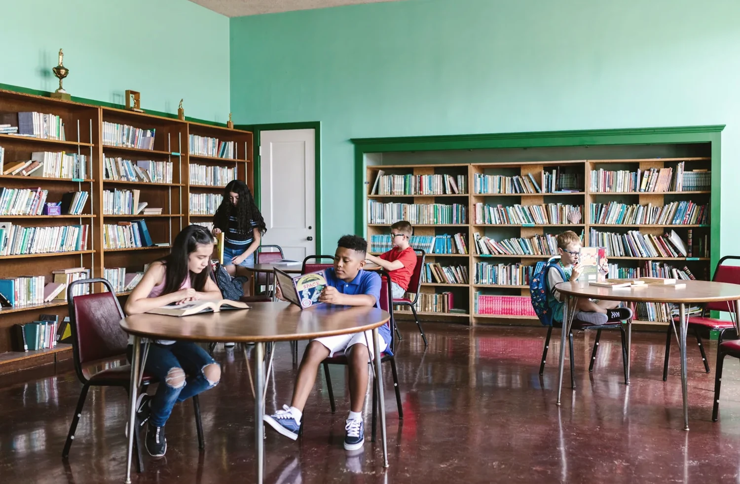 Children using creative activities during learning